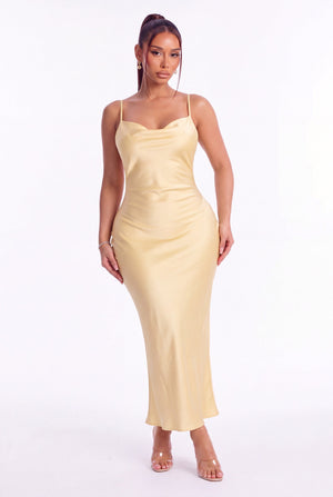 Sofia Satin Slip Maxi Dress