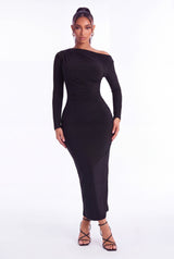 Camilla Ruched Long Sleeve Maxi Dress